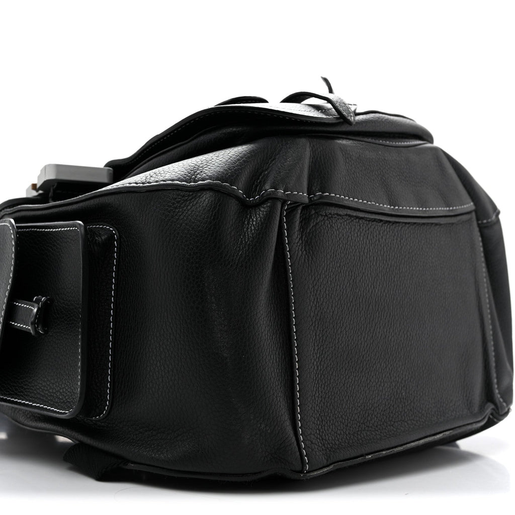 Grained Calfskin Maxi Gallop Backpack Black