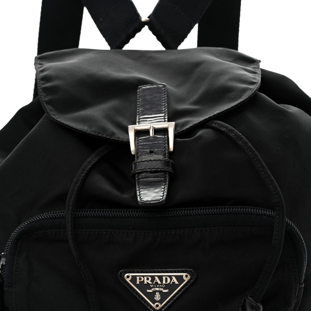 Tessuto Nylon Vela Cinch Backpack Black