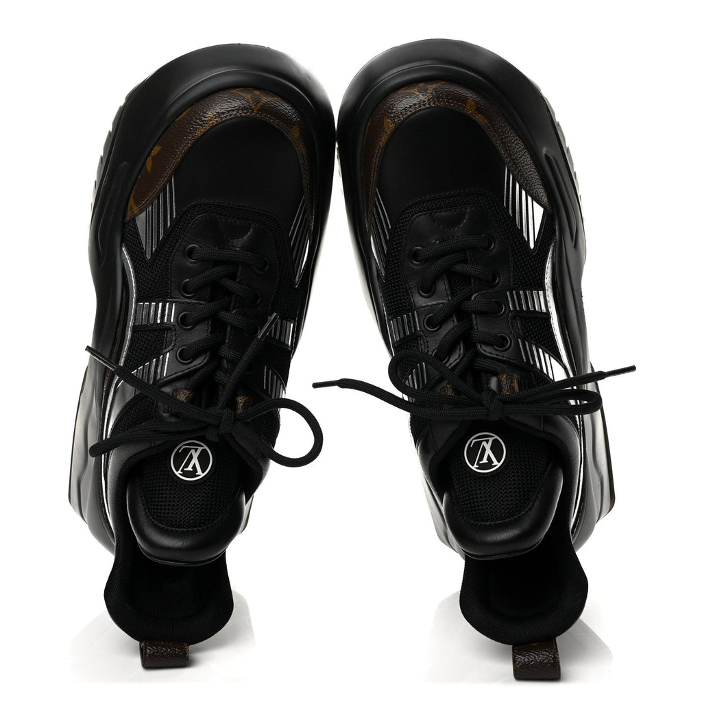 Calfskin Monogram LV Archlight 2.0 Platform Sneakers 38.5 Black