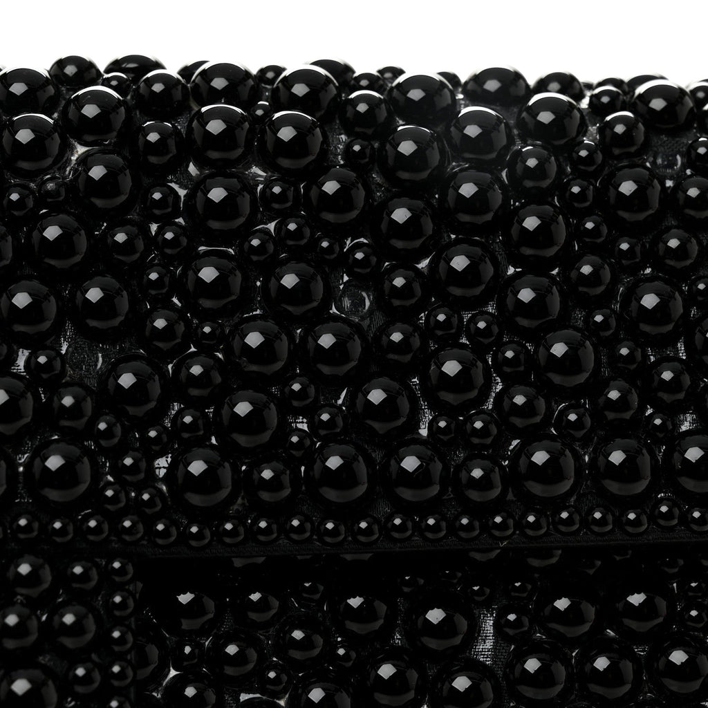 Pearl Beaded East West Flap Black So Black