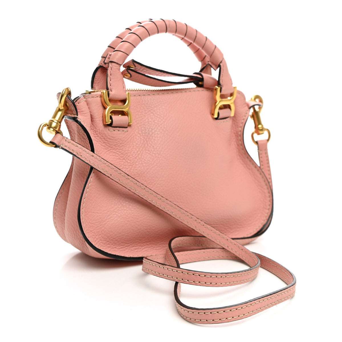 Calfskin Mini Marcie Satchel Fallow Pink