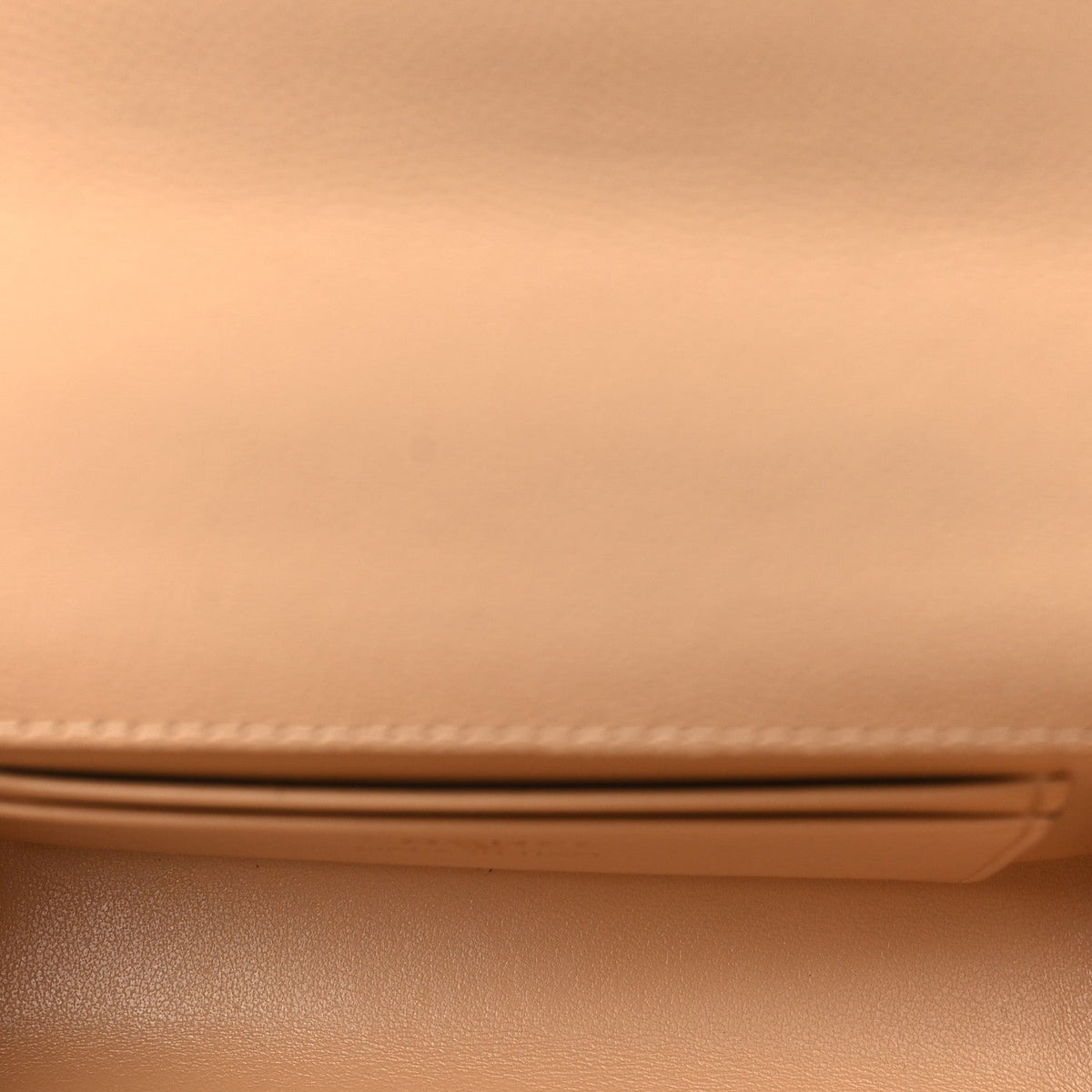 Caviar Quilted Coco Handle Clutch With Chain Beige