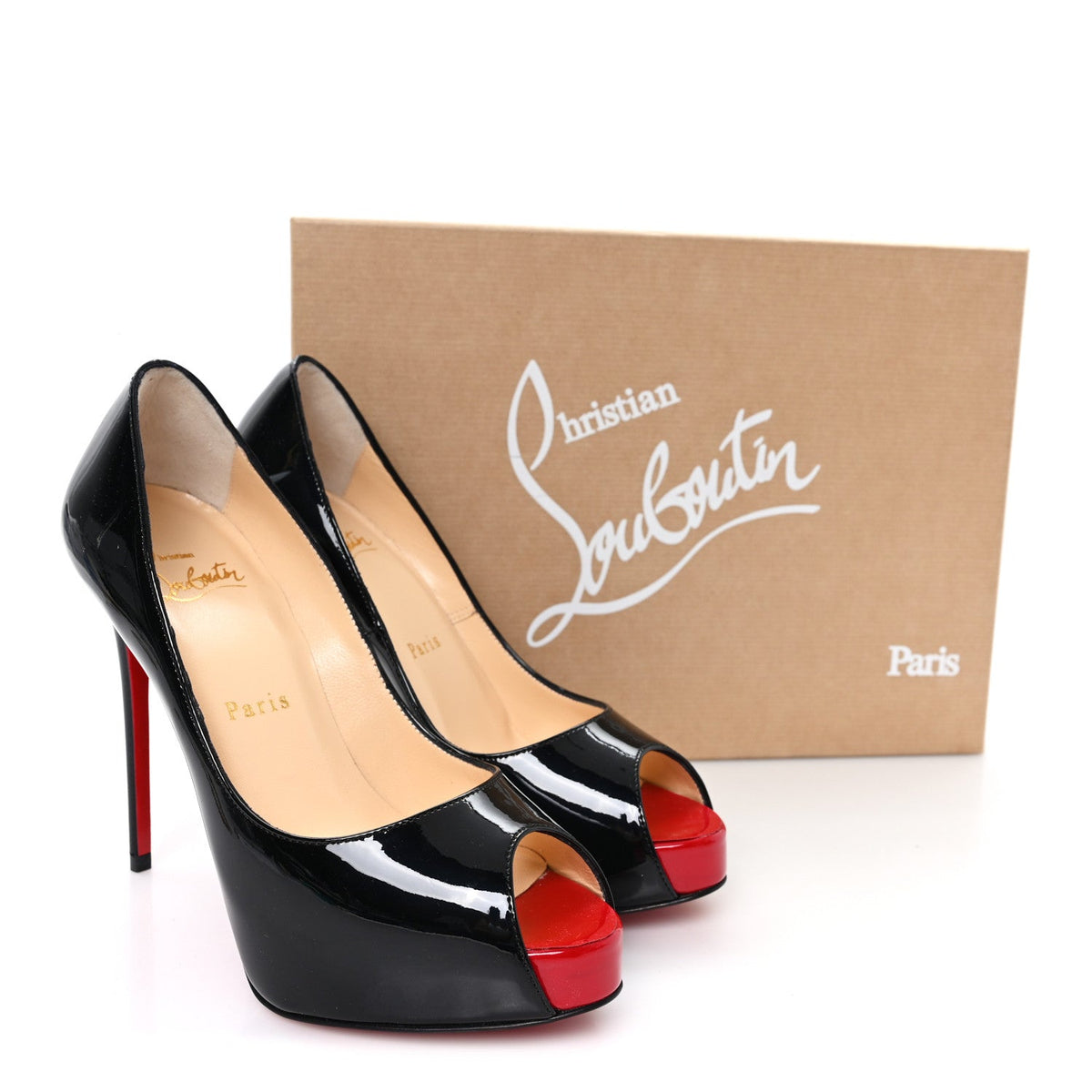 Patent New Very Prive 120mm Pumps 35.5 Black