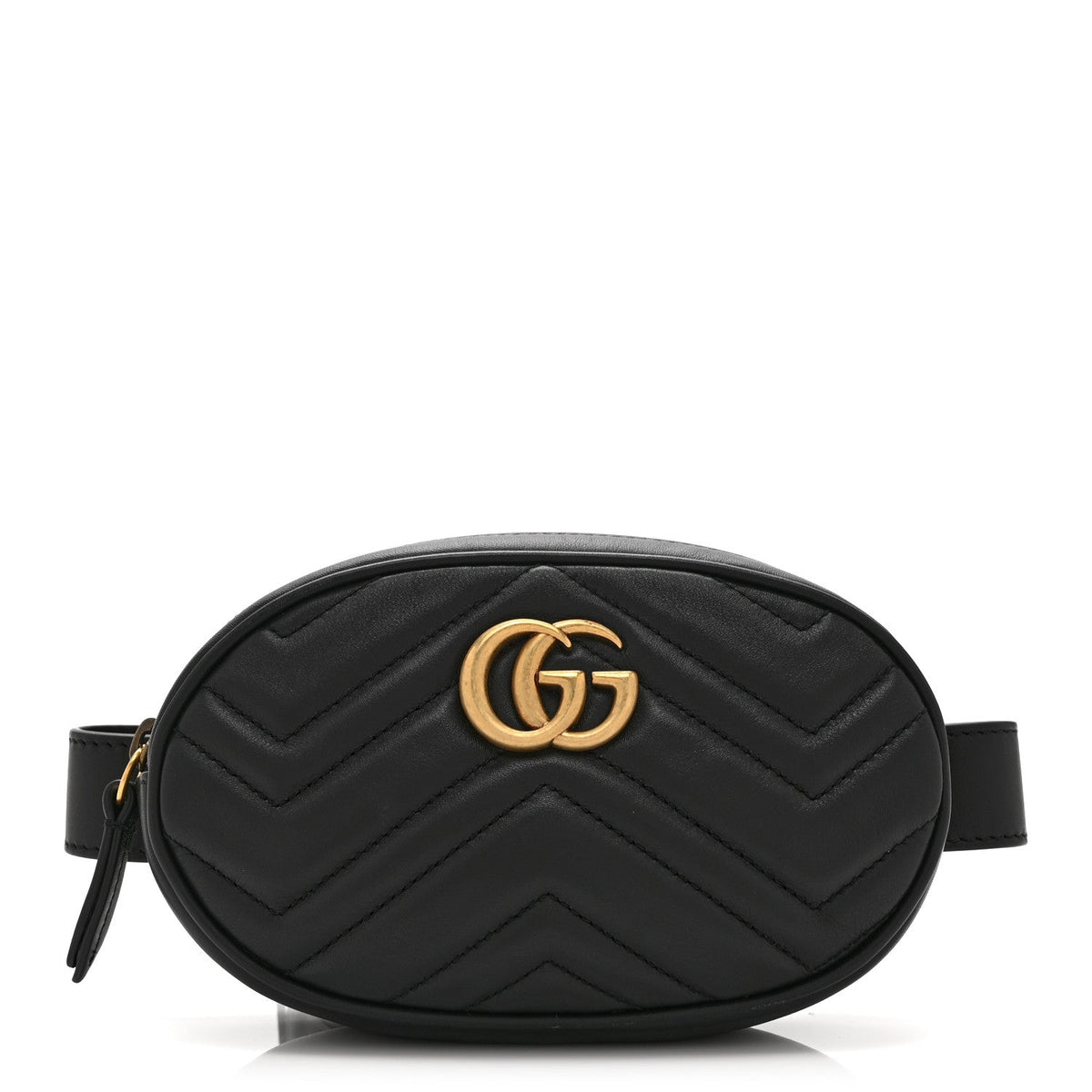 Calfskin Matelasse GG Marmont Belt Bag 75 30 Black