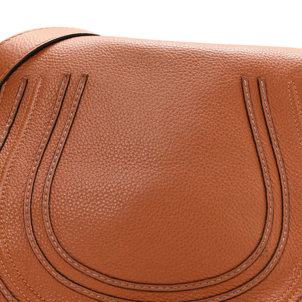 Calfskin Medium Marcie Round Crossbody Bag Tan