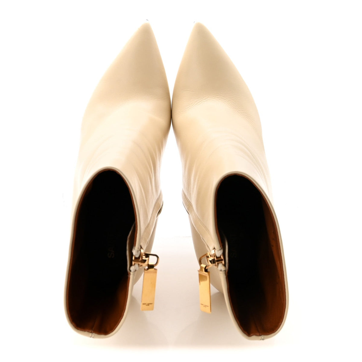 Calfskin Opyum 110 Ankle Boots 37.5 Real Beige