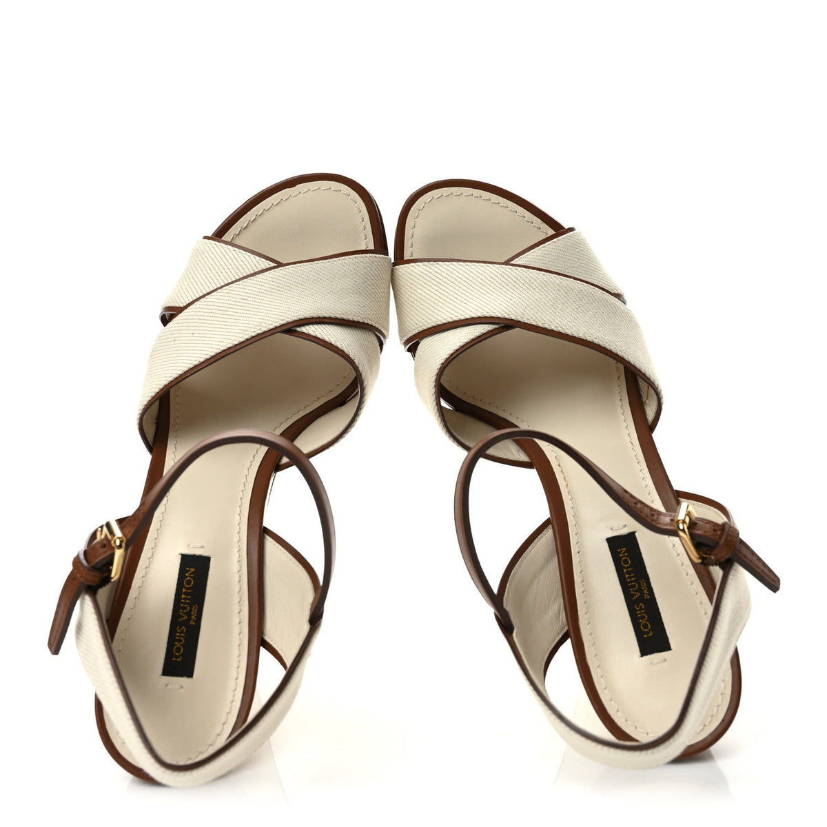 Denim Articles de Voyage Wedges 38.5 Ecru