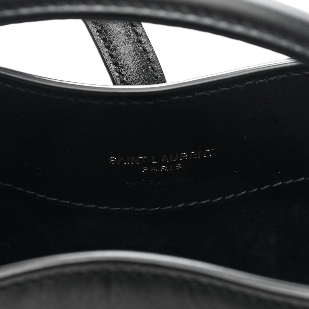 Shiny Calfskin Le 37 Mini Bucket Bag Black