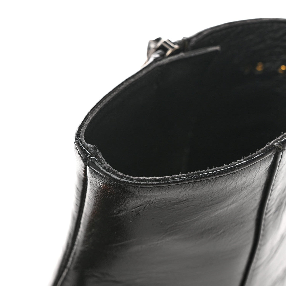Calfskin Loulou 70 Uniform Ankle Boots 36 Black