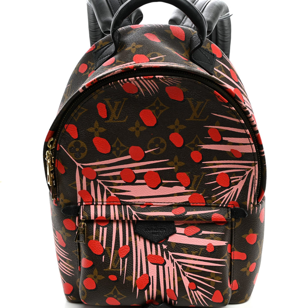Monogram Jungle Dots Palm Springs Backpack PM Sugar Pink Poppy