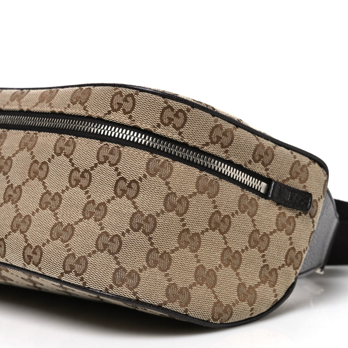 Monogram Dollar Calfskin Waist Pouch Beige Ebony Testa di Moro Marrone Scuro