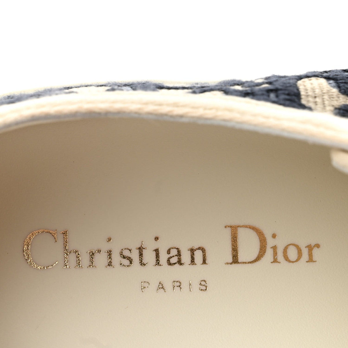 Canvas Oblique Walk 'N' Dior Low Top Sneakers 37.5 Deep Blue