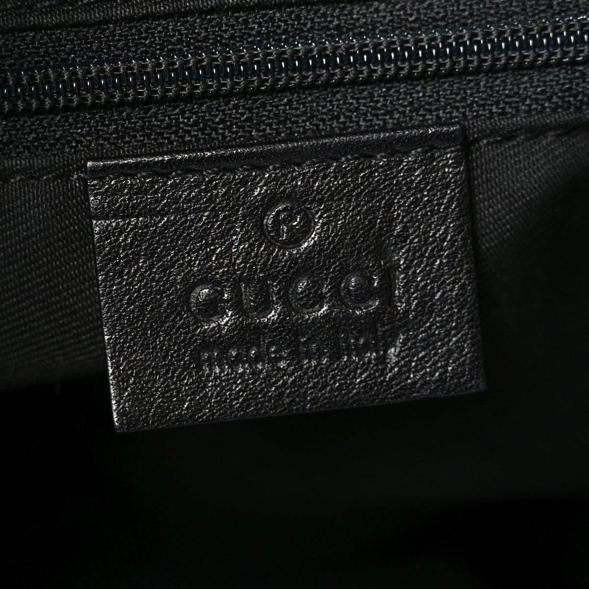 Monogram Large New Ladies Web Hobo Black
