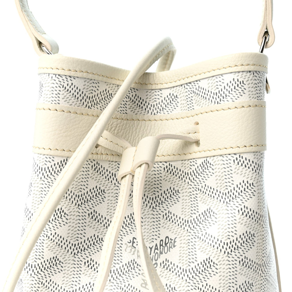 Goyardine Petit Flot Mini Bucket Bag White