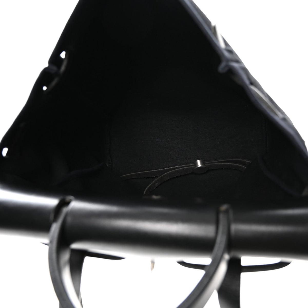 Toile Vache Calfskin Herbag 30 PM Backpack Black