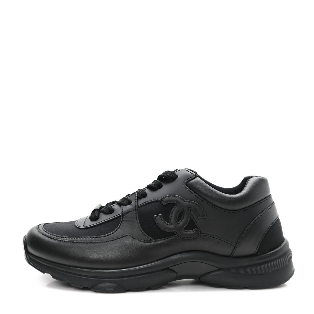 Calfskin Lambskin CC Uniform Sneakers 41 Black