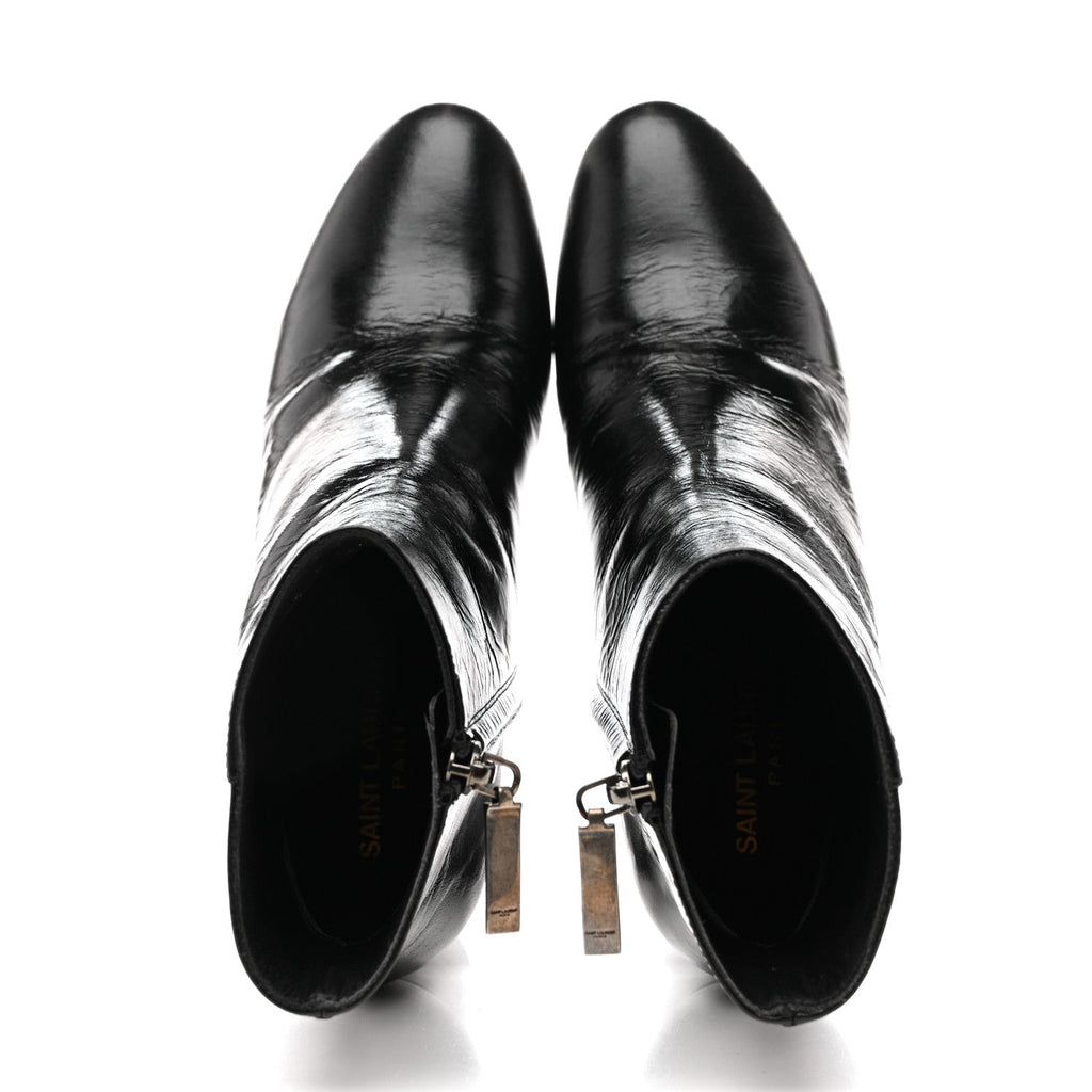 Calfskin Loulou 70 Uniform Ankle Boots 36 Black