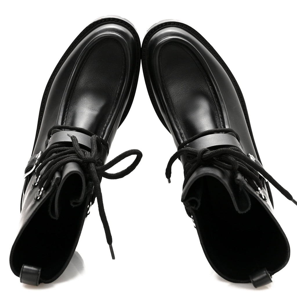 Calfskin Land Ankle Boots 38 Black