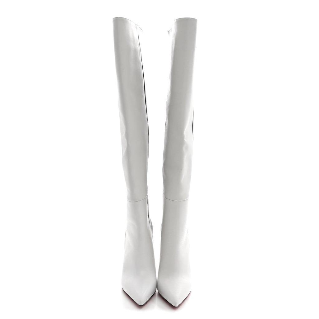 Calfskin Astrilarge 100 Knee Boots 37 Black White