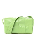 Paper Calfskin Intrecciato Cassette Belt Bag Pistachio