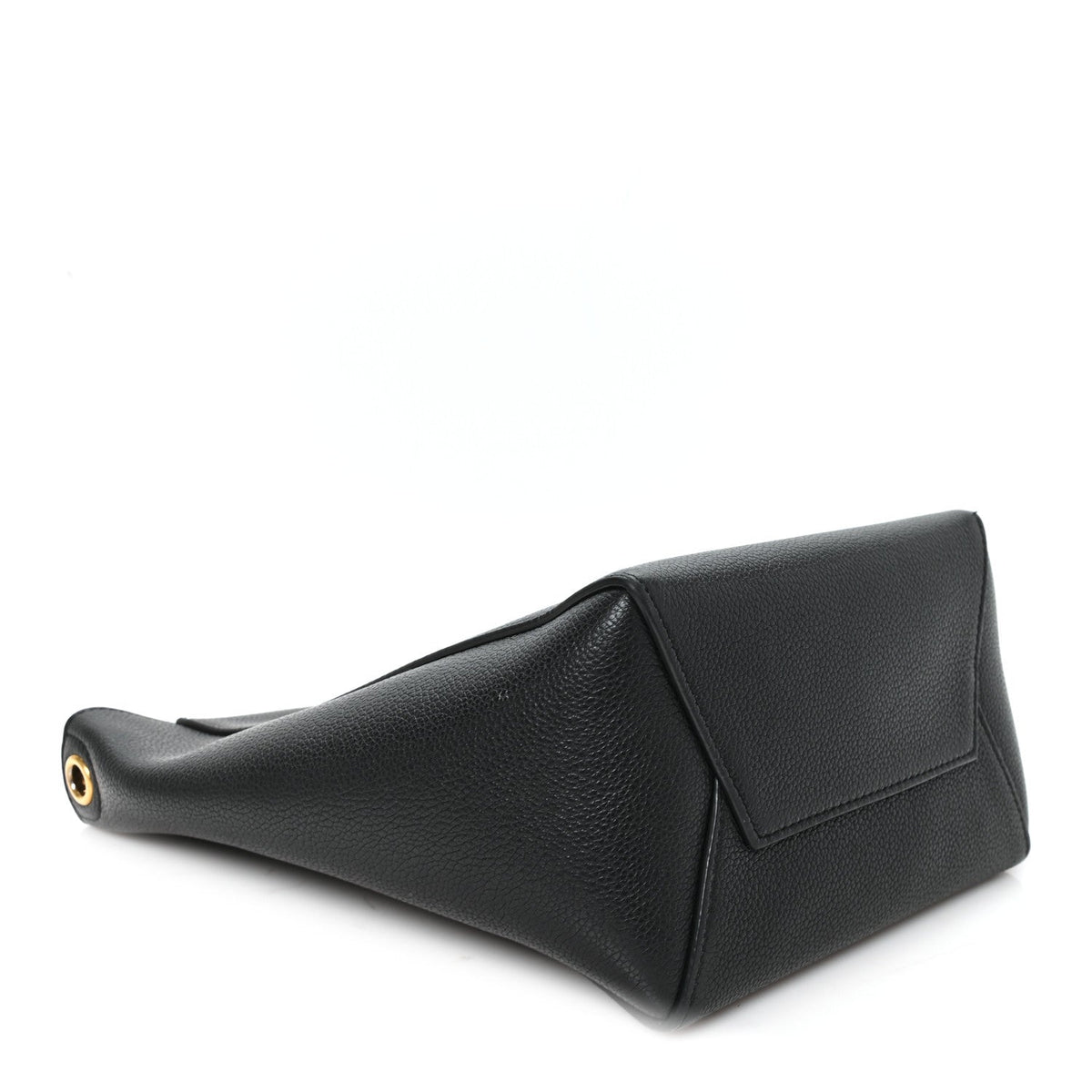 Soft Grained Calfskin Small Sangle Bucket Bag Black
