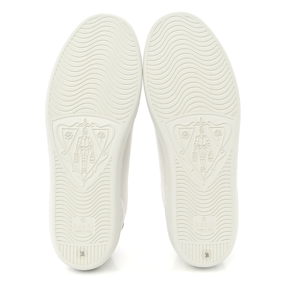 Calfskin Interlocking G Perforated Womens Ace Sneakers 38 White Grey Sky