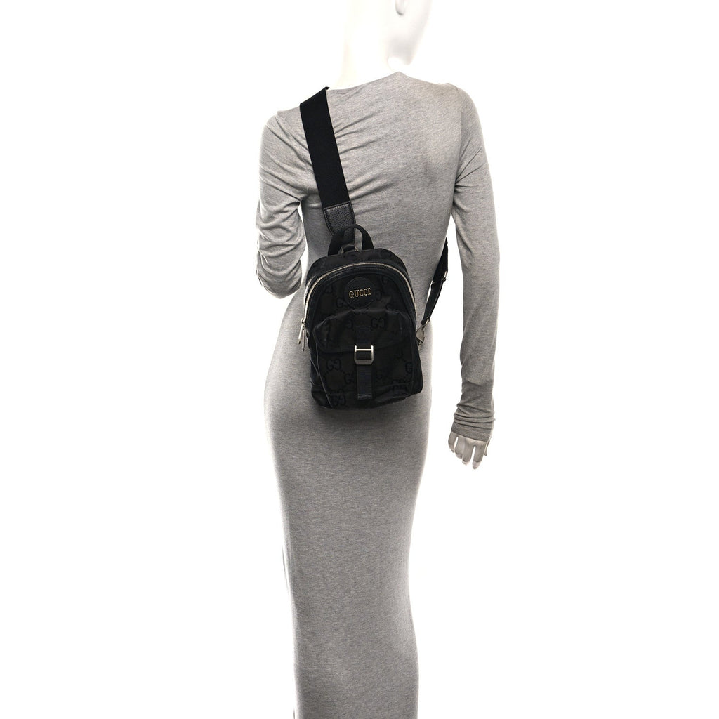 Econyl Nylon Monogram Off The Grid Sling Backpack Black