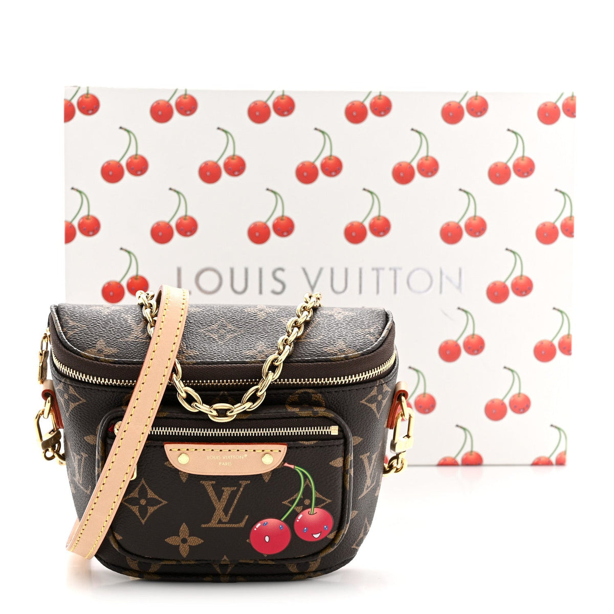 LV X TM Monogram Cerises Mini Bumbag