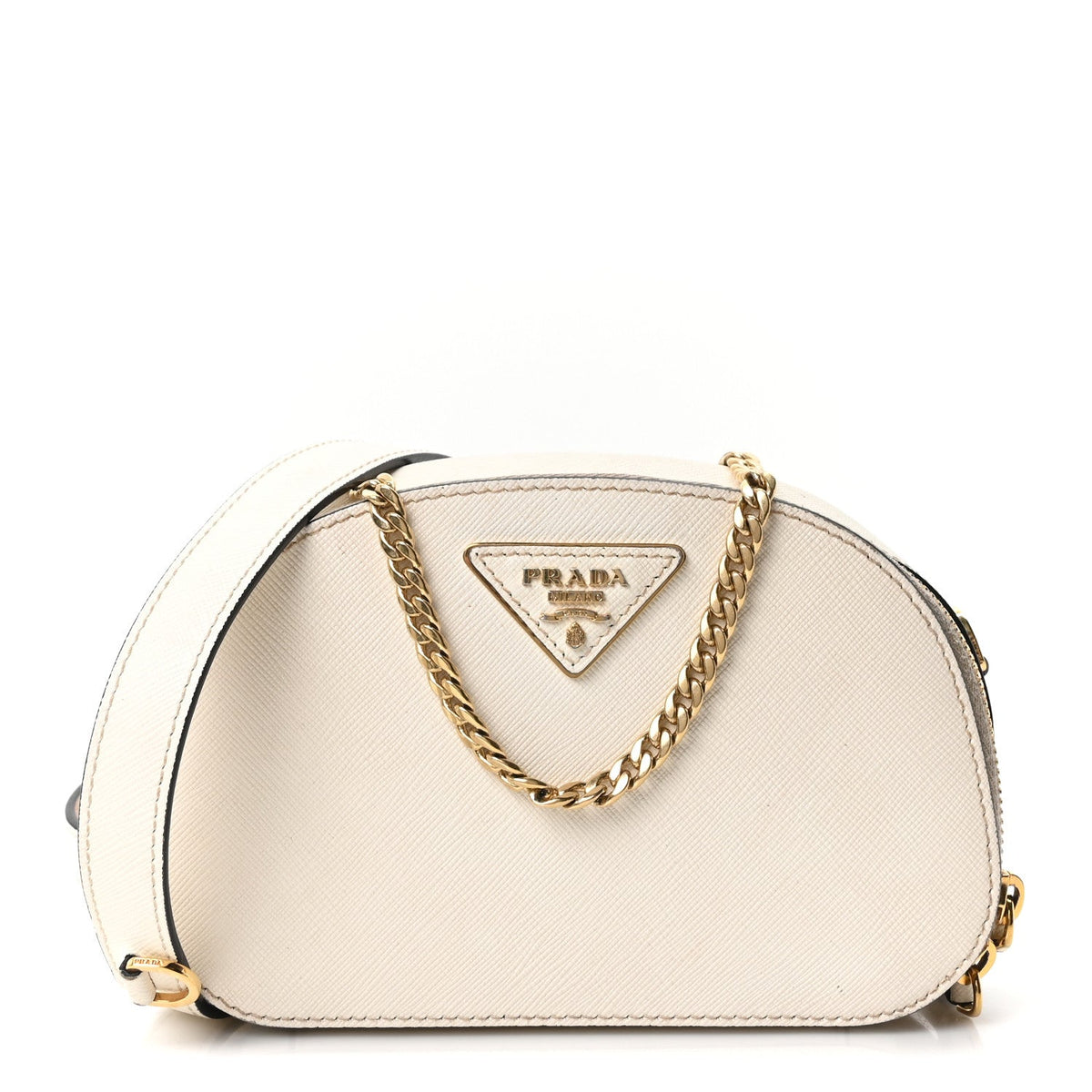 Saffiano Lux Odette Belt Bag White