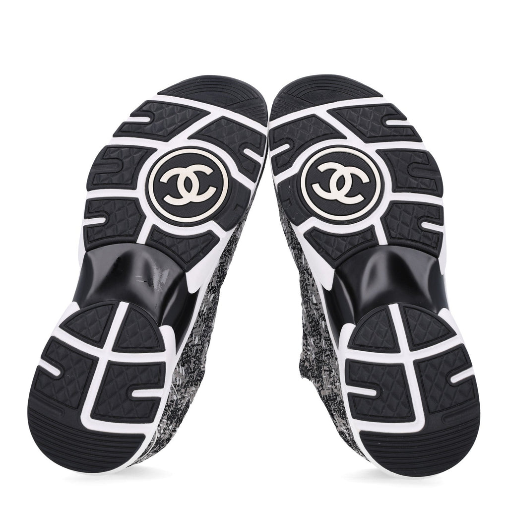 Tweed Mens CC Sneakers 41 Grey Black