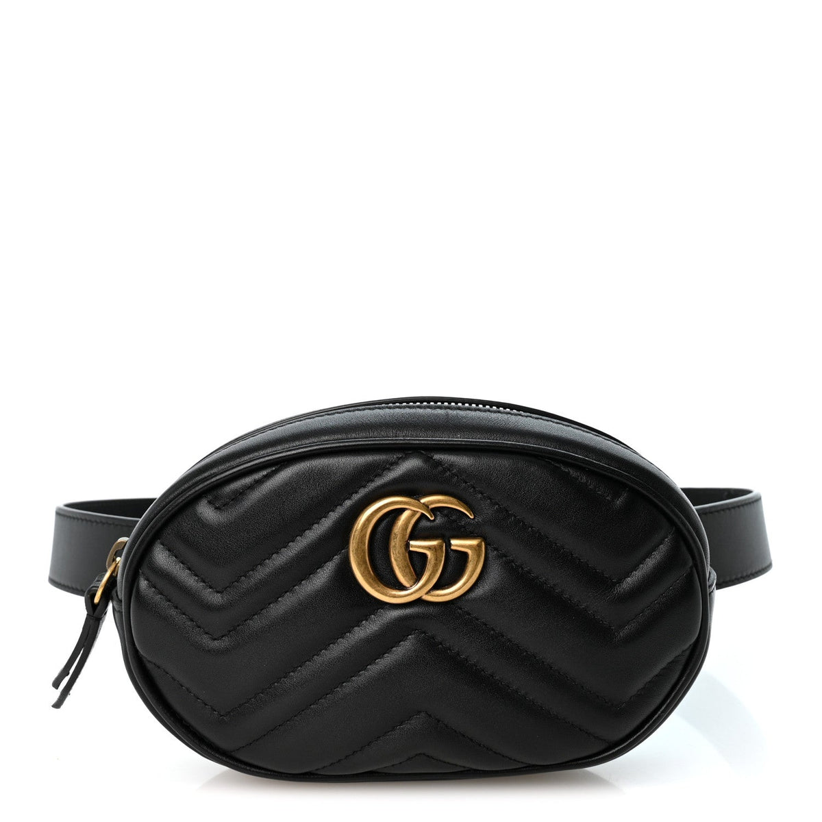 Calfskin Matelasse GG Marmont Belt Bag 75 30 Black
