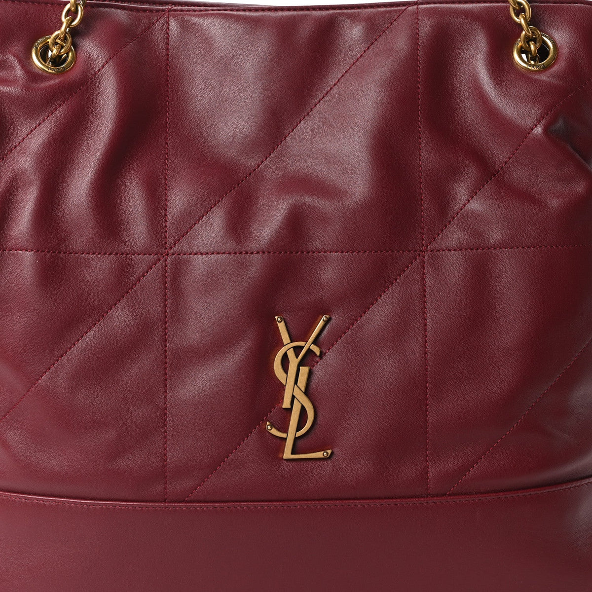 Lambskin Medium Jamie Shopping Tote Bordeaux