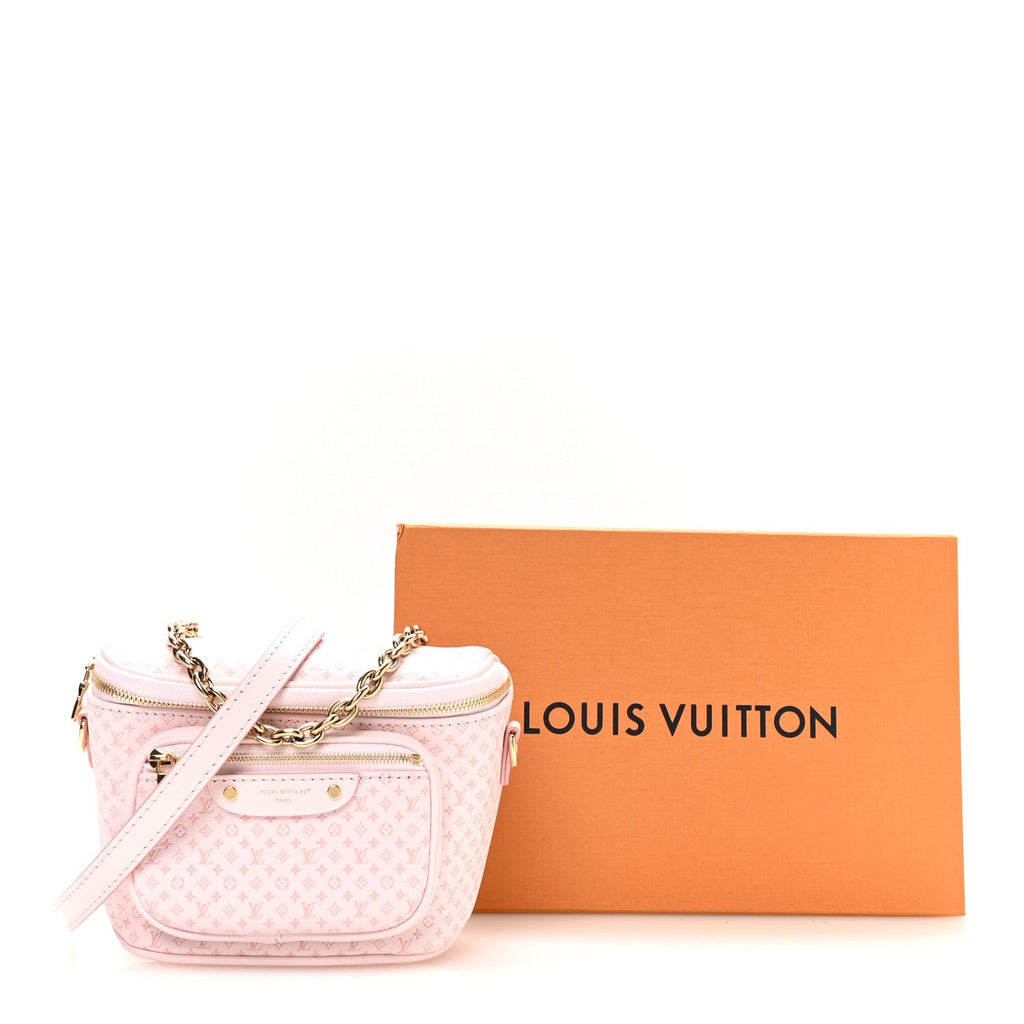 Calfskin Minigram Mini Bumbag  Light Bliss