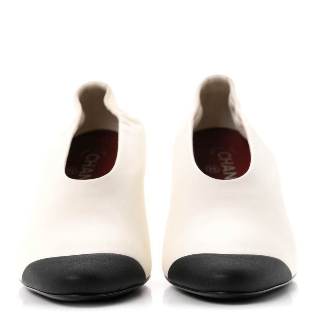 Lambskin Pumps 37 Ivory Black