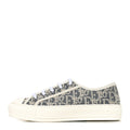 Oblique Chambray Raffia Effect Walk'N'Dior Low Top Sneakers 37 Blue Light Biscuit