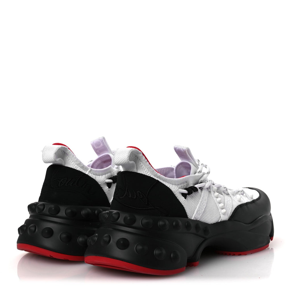 Calfskin Neoprene Mens Trailnrun Sneakers 43.5 Black White