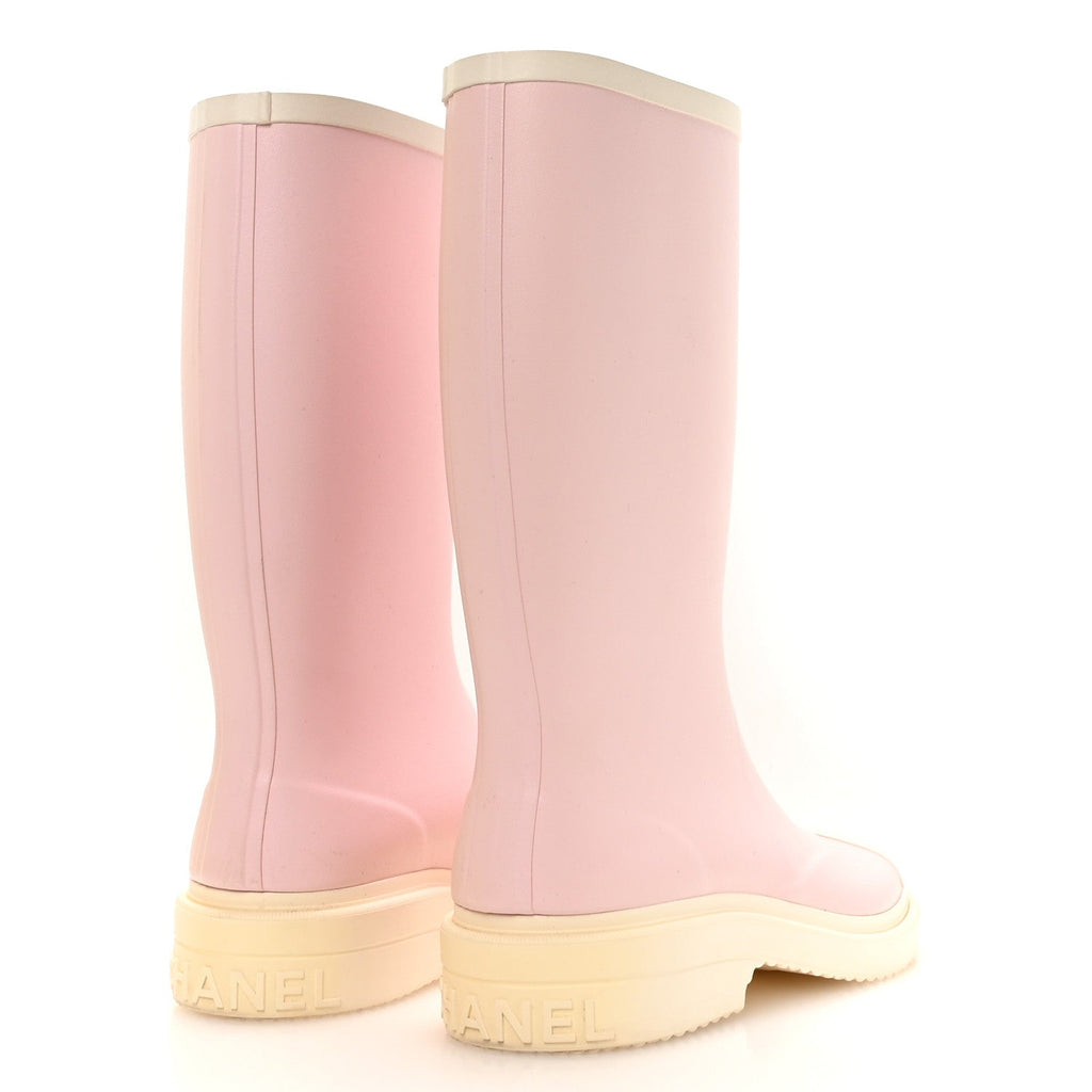 Caoutchouk CC High Boots 39 Light Pink White