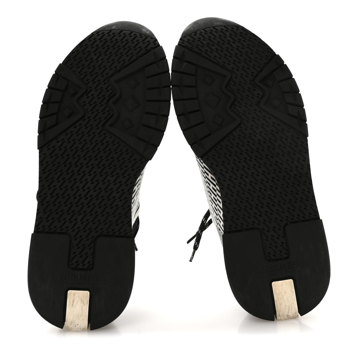 Knit Goatskin Mens Addict Sneakers 41 Black White