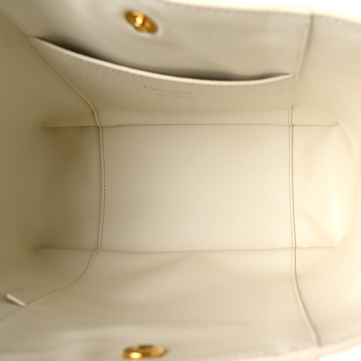 Calfskin Medium Signature Bucket Bag Latte