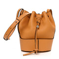 Calfskin Small Balloon Bucket Bag Yellow