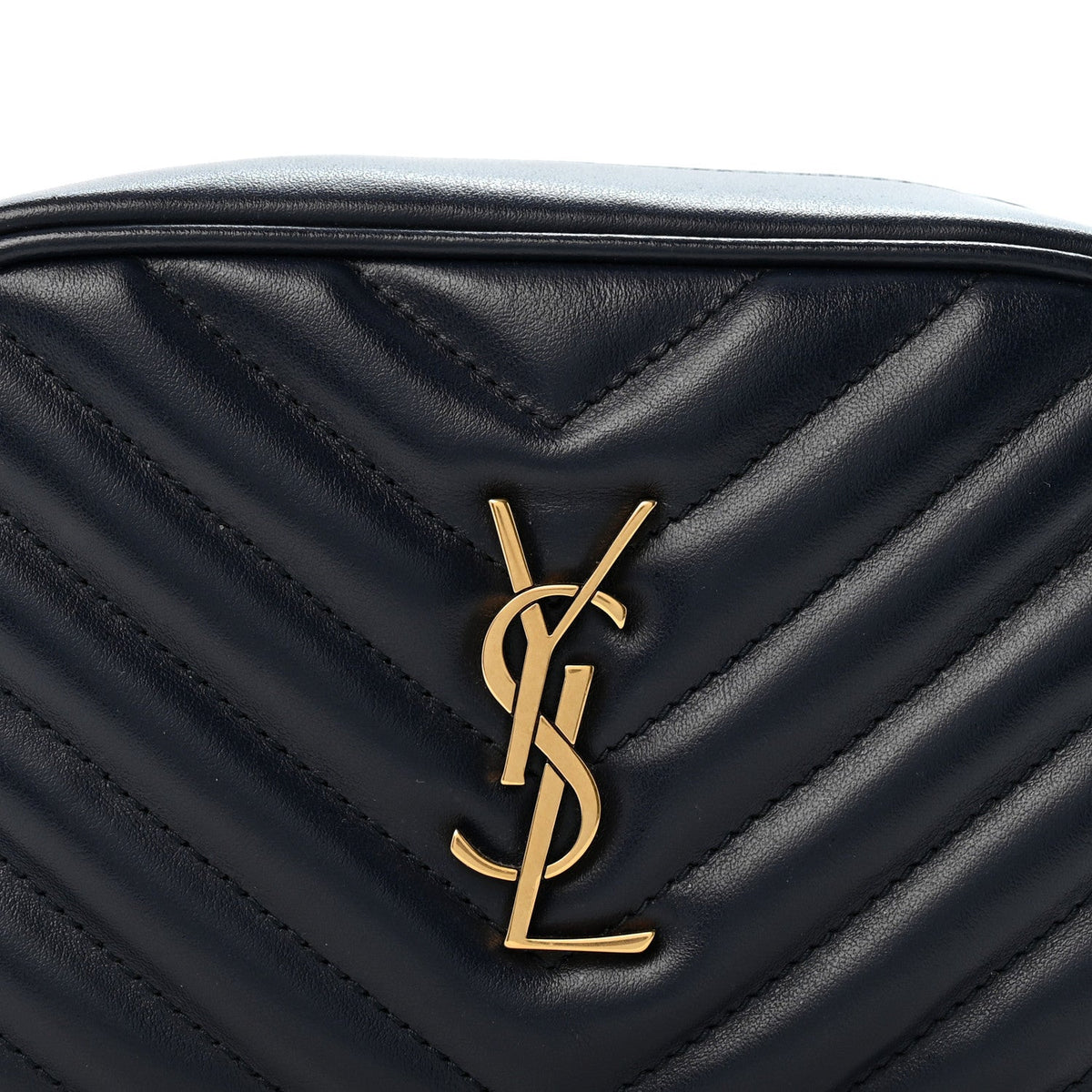 Calfskin Matelasse Monogram Lou Belt Bag Black Deep Marine