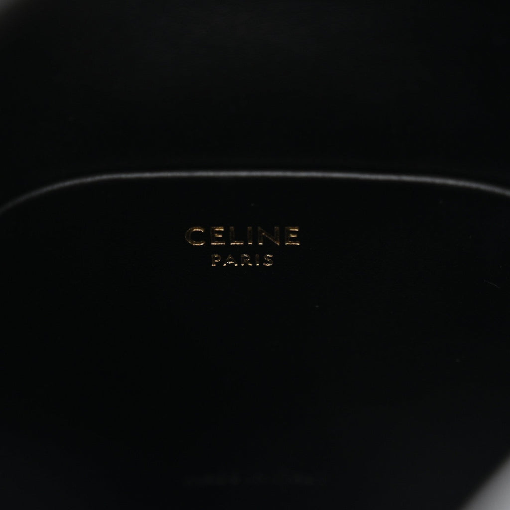 Smooth Calfskin Triomphe Mini Bucket Bag Black