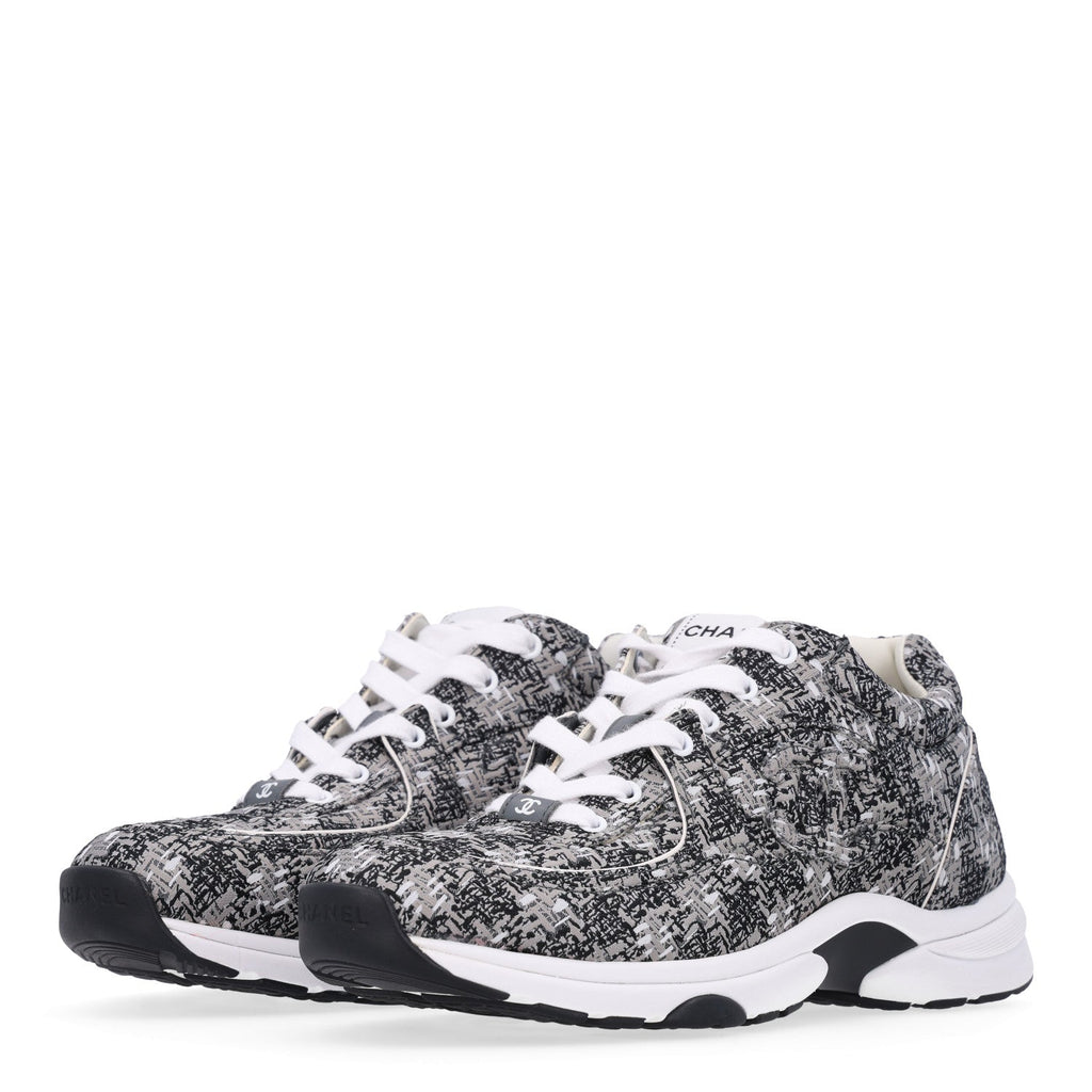 Tweed Mens CC Sneakers 41 Grey Black