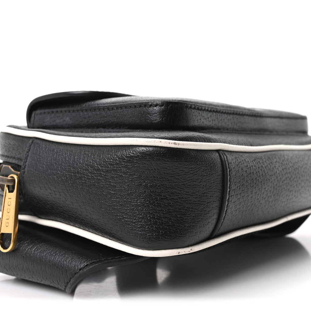 X ADIDAS Textured Dollar Calfskin Belt Bag Black