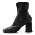 Shiny Soft Sheepskin Glove 80mm Ankle Boots 37.5 Black
