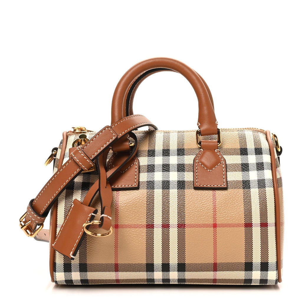 Vintage Check Mini Bowling Bag Briar Brown