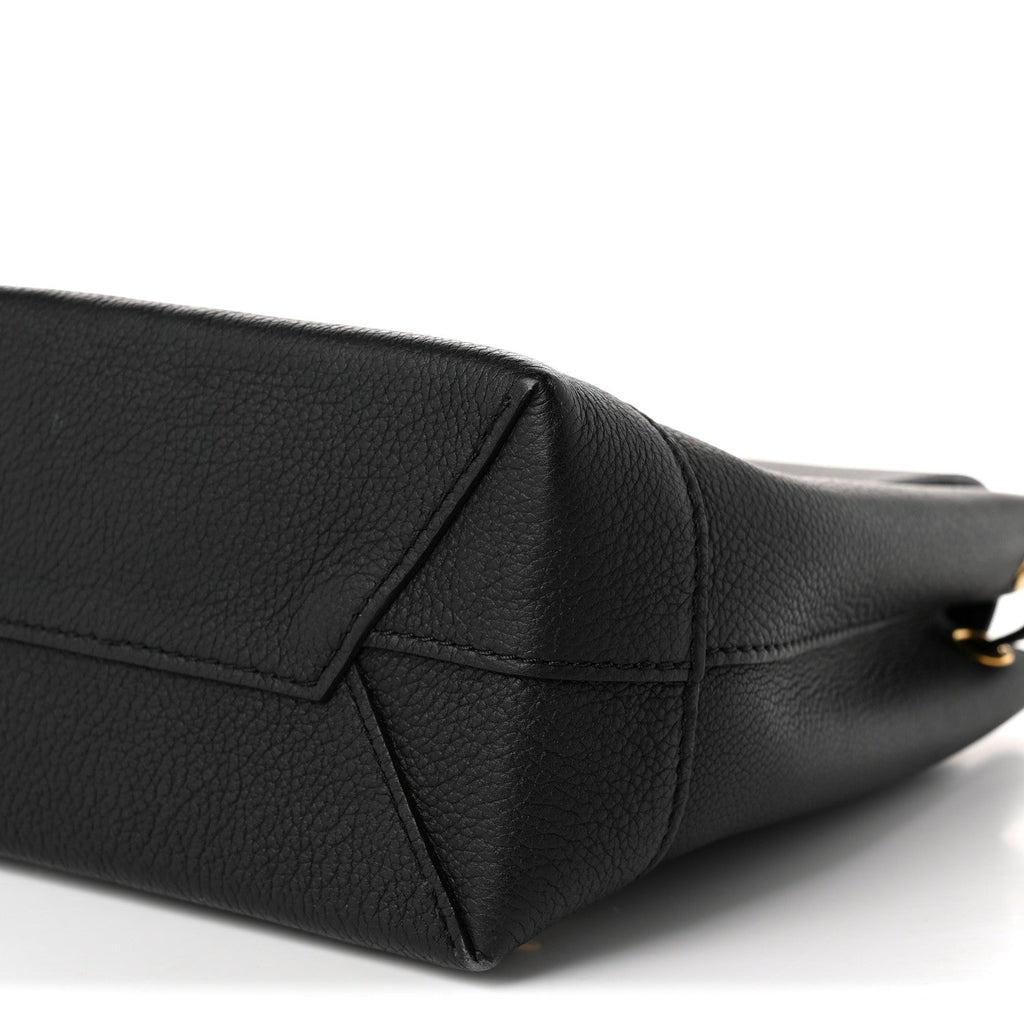 Calfskin Lockme Mini Backpack Black