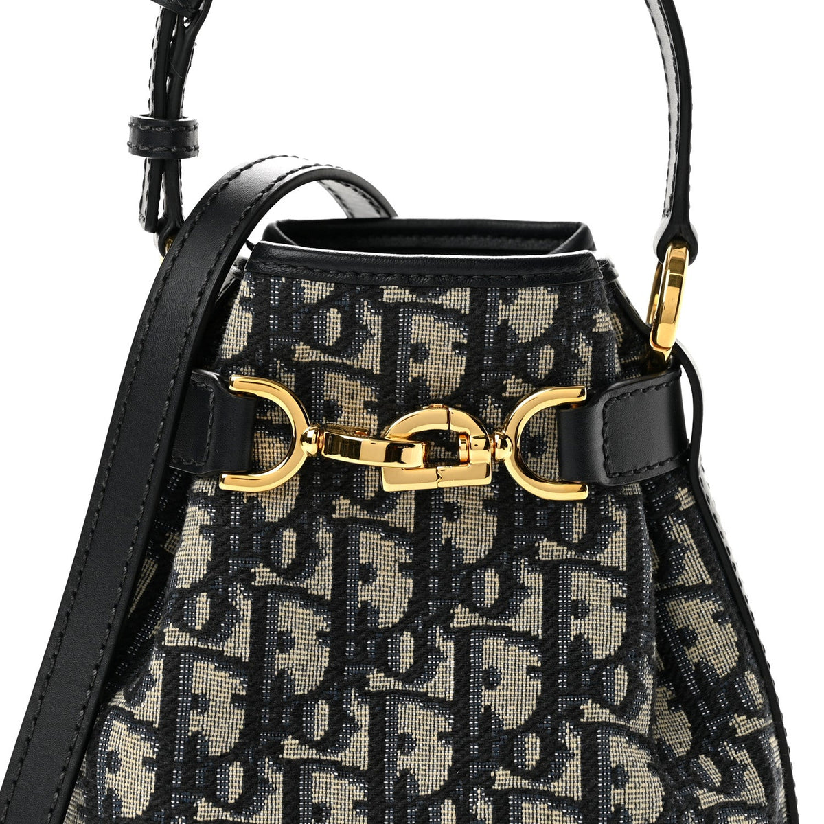 Oblique Calfskin Small C'est Dior Bucket Bag Blue