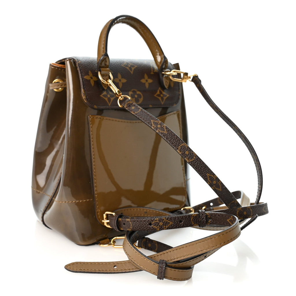 Patent Monogram Hot Springs Backpack Vert Bronze