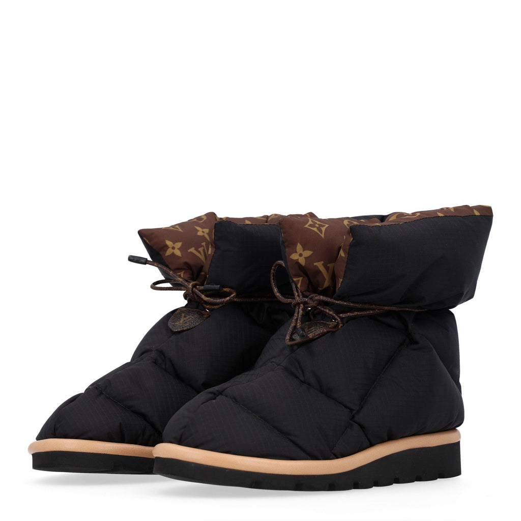 Nylon Monogram Pillow Comfort Ankle Boot 37 Black
